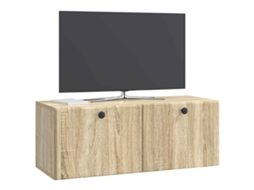 Gabinete de TV de Parede MAISON EXCLUSIVE (78,5x31x30 cm) em Cinzento Cimento