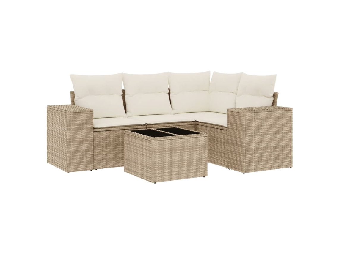 Garden Sofa Set, Garden Sofa Sets Vidaxl Bege Rattan / Vime (n/a)