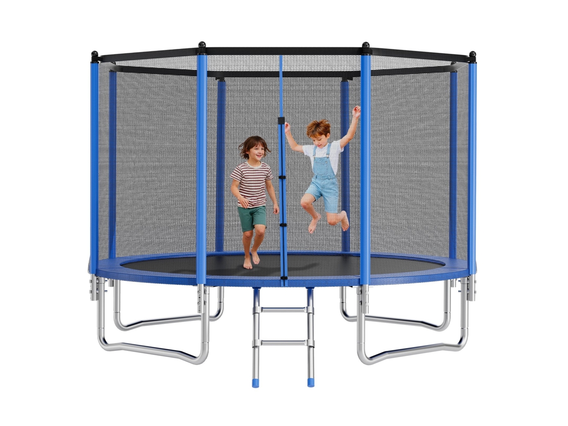 Trampolim Para Exterior 427 X 260 Cm Cama Elástica Para Crianças Postes Retos Vevor