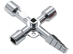 Chave Universal com 5 Perfis, Material Liga de Zinco, 8,7 Cm, Prata Chave Triangular e Quadrada