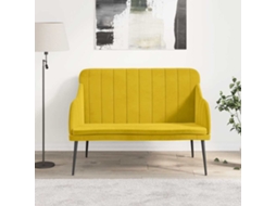 Vidaxl Banco 110x76x80 Cm Veludo Amarelo