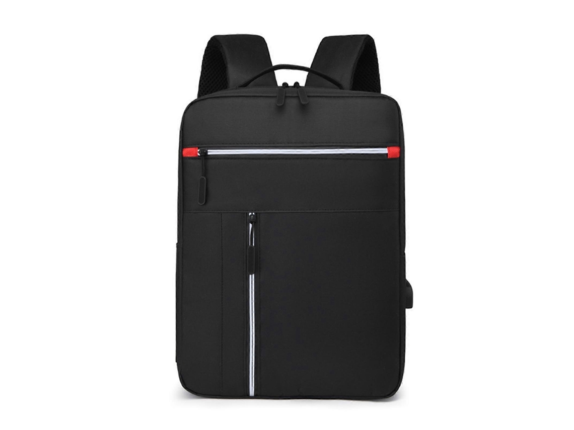 Mochila Masculina Versátil, Ideal Para Escola, Com Porta Usb Para Carregamento De Laptop, Vários Compartimentos Para Uso Diário, Preta.