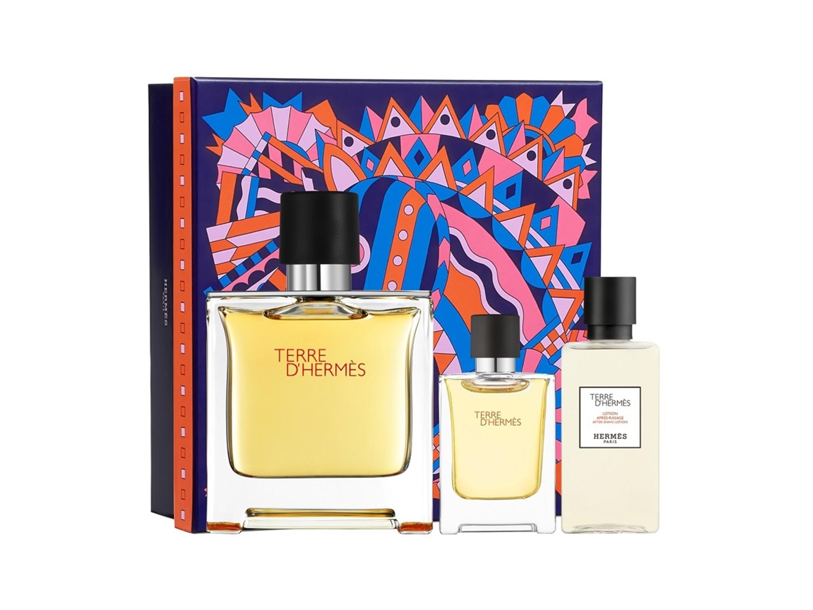 Conjunto Perfume + After Shave + Miniatura HERMES Terre (75 ml + 40 ml + 12.5 ml)