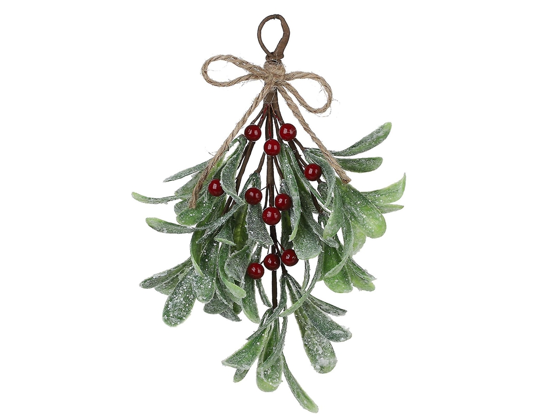 Omni adorno Artificial de Muérdago Navideño Ramo Colgante para Decoración Navideña