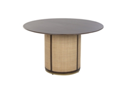 Mesa de Jantar Redonda com Estrutura em Fibra de Manga ALEXANDRA HOUSE LIVING (130x130x77cm)