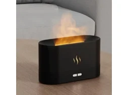 Lâmpada Noturna Usb com Chama de Simulação e Umidificador de Água de 180Ml Adequada para Quarto Sala de Estar Escritório Atmosfera