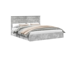 Cama com Armazenamento Cinzento MAISON EXCLUSIVE em Madeira Processada 200x200 cm