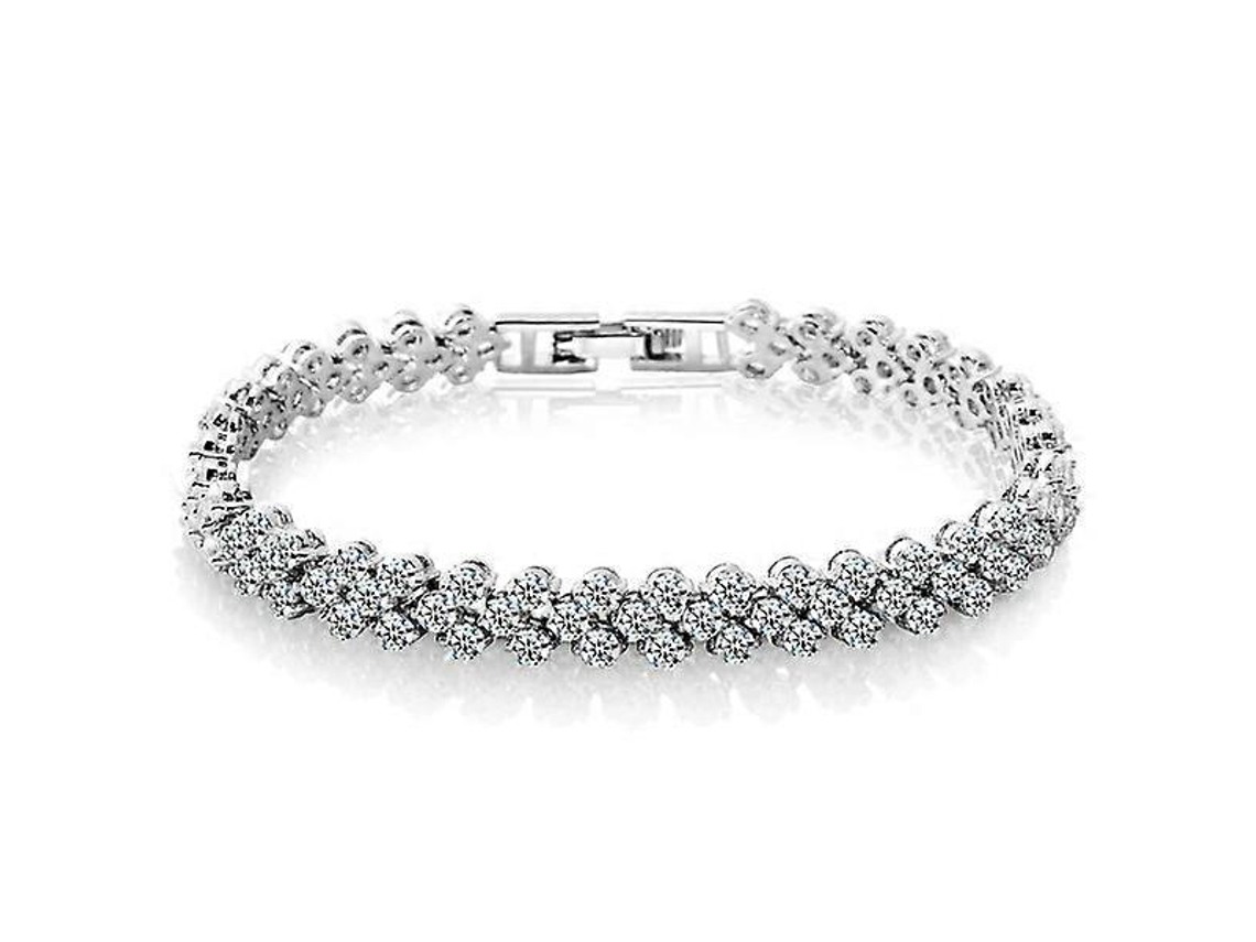 Pulseira De Cristal Da Moda Prateada Nostalgia88