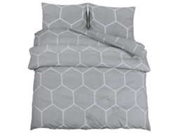 Duvet Cover Set, Duvet Cover Sets Vidaxl Cinzeto Algodão (135 X 200 Cm + 80 X 80 Cm)