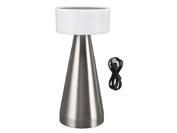 2026 lâmpada de Mesa Led Portátil Recarregável 3 Temperaturas de Cor Ajustáveis Sem Fio 1800mah para Mesa de Cabeceira Prateada