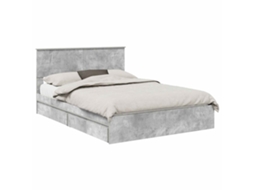 Cama com Armazenamento Cinzento 150x200 cm Madeira Processada MAISON EXCLUSIVE