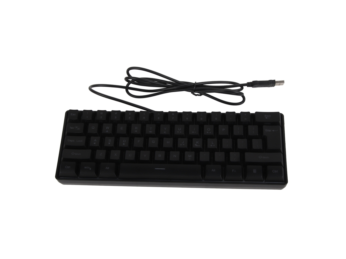 Teclado Mecânico Rgb Com 61 Teclas Fio Portátil