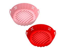 Folhas de Silicone para Air Fryer Reutilizáveis Inserções Redondas para Fácil Limpeza NEVEANCE