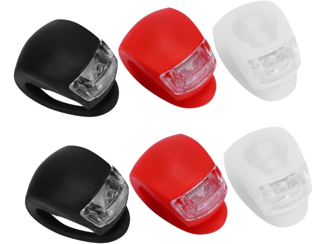 Luzes De Led Silicone Para Bicicleta, Dianteiras E Traseiras, À Prova