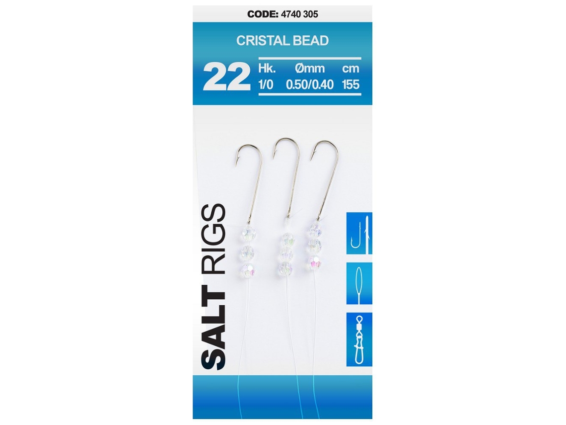 Anzol Montado Salt Cristal Cinzento 6Spro