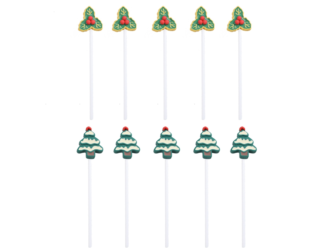 Árvore de Natal TUSERXLN Cartões Identificação Folha Resina Verde