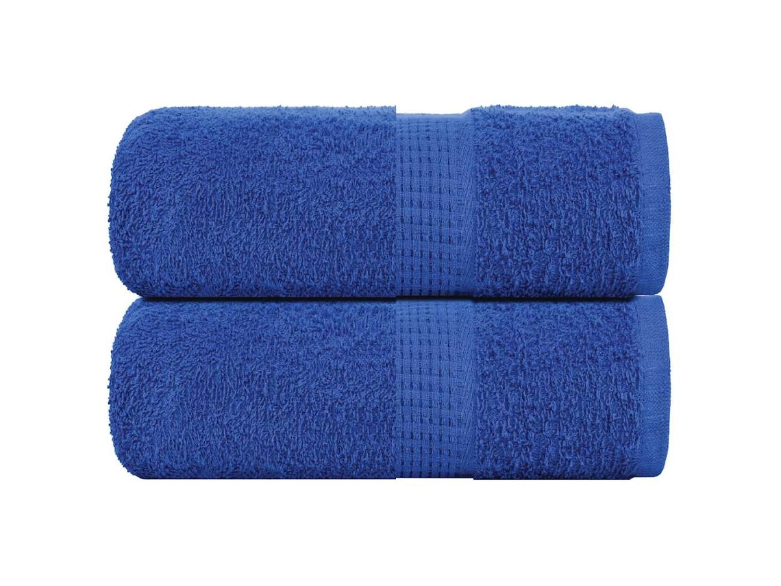 Vidaxl Toalhas De Rosto Frogn 2 Peças Azul 30x30 Cm 360 G/m²