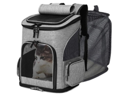 Mochila Expansível Para Transporte De Cães E Gatos Pequenos Respirável