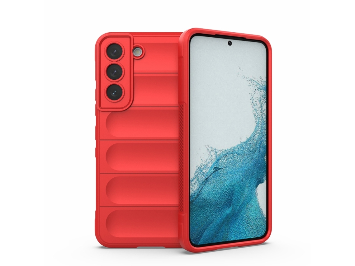Capa Halinuia Para Samsung Galaxy M23 5g Magic Shield Tpu Vermelha (interior Em Flanela, Proteção Integral)