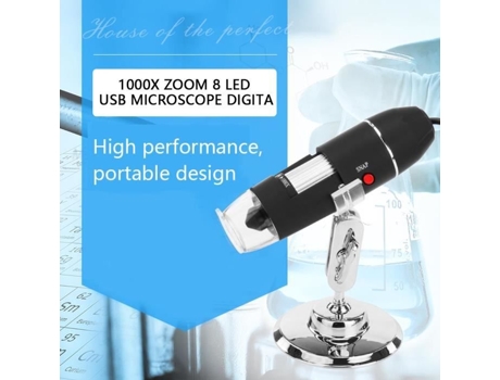 Microscópio Digital USB Zoom 1000X - VGEBY - TE895 AR HB004 - Preto - Zoom - LED VGEBY