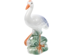 Estatueta Cerâmica Bordas Lisas Decoração Única Delicada Escritório Peça Mesa Café GOKOCO