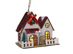 Laxiscreed Enfeite De Natal Com Alce Vermelho E Luz Para Árvore E Decoração Natalícia Criativa