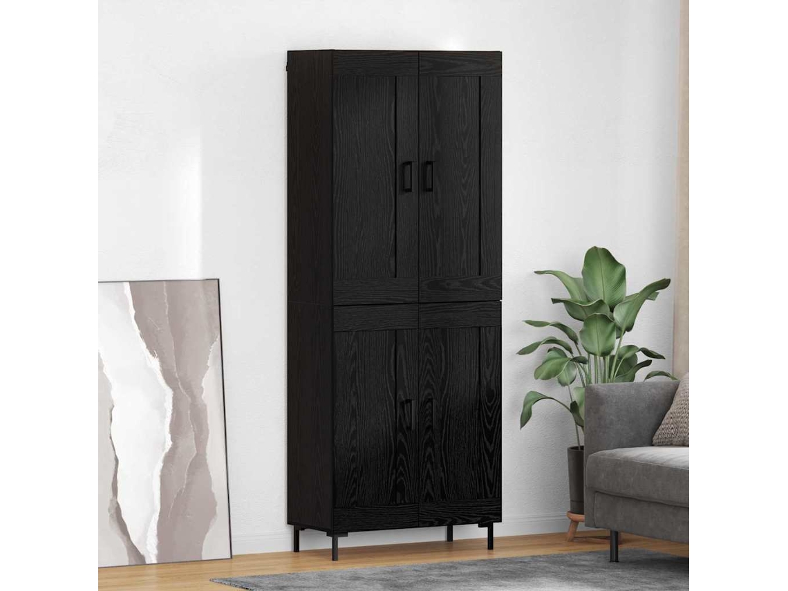 Vidaxl Buffê 2 Unid. Carvalho Preto 69,5 X 34 X 180 Cm