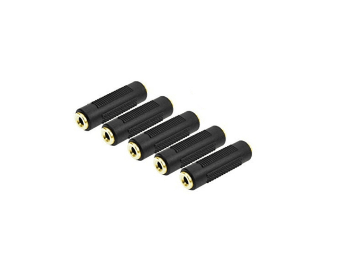 Adaptador Estéreo Duplo com Conversão Fêmea, 3,5 Pinos, Banhado a Ouro AQUAFORGE