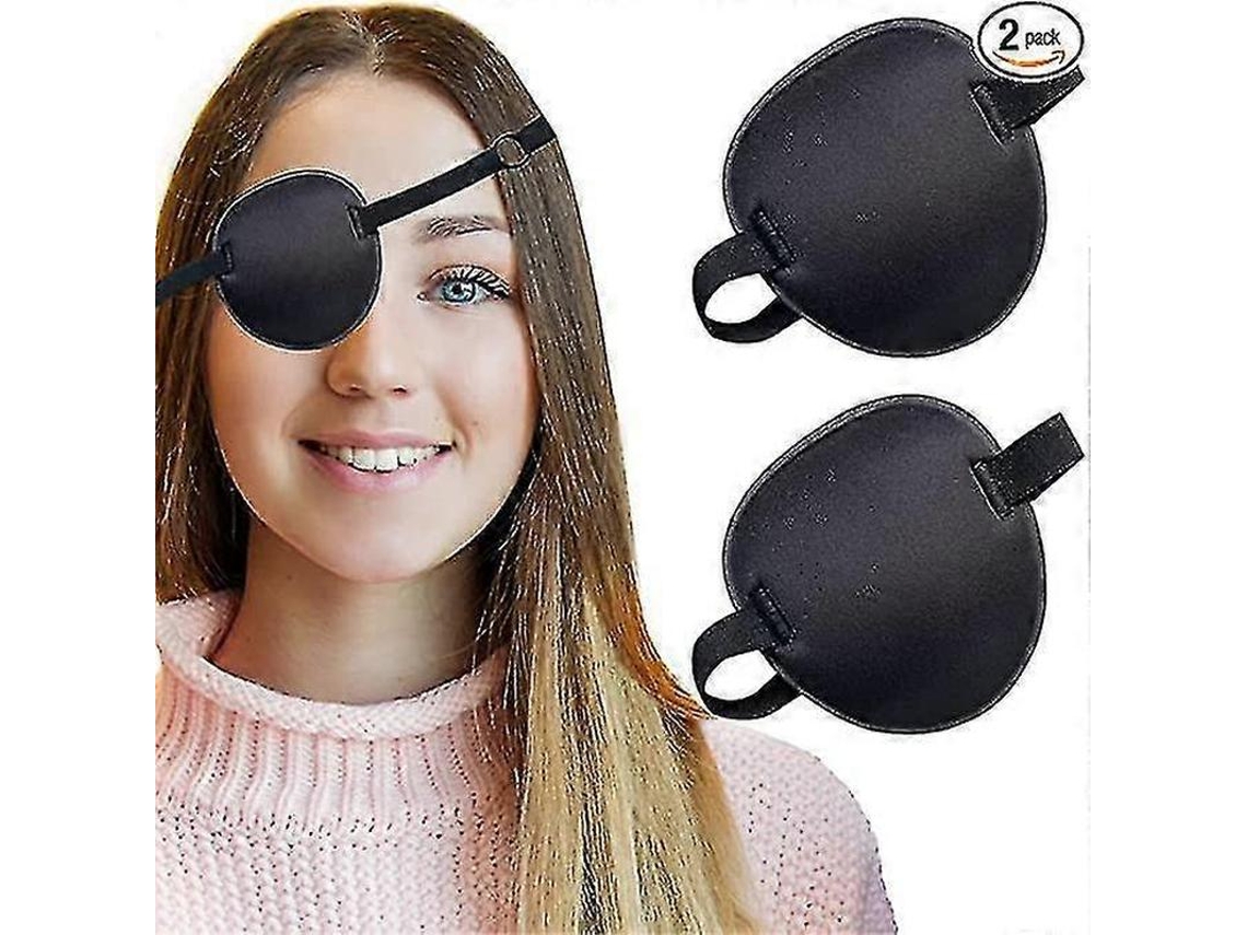 Kit com 2 Unidades de Máscara para os Olhos Macio e Ajustável para Ambliopia e Estrabismo AQUAFORGE (olho Esquerdo Ou Direito)