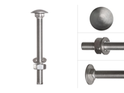 Parafuso Cabeça Redonda de Aço Inox M8 X 80 Mm 25 Peças WOVAR