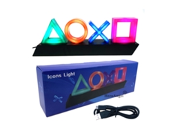 Ícone De Jogo Light Para Ps4/ps5 Controle De Voz Lâmpada Decorativa Para Jogador De Playstation Viewleaf