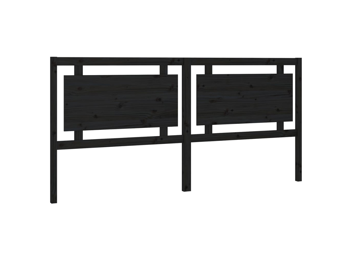 Bed Headboard, Bed Headboards Vidaxl Preto Madeira De Pinho (205.5 X 100 Cm)