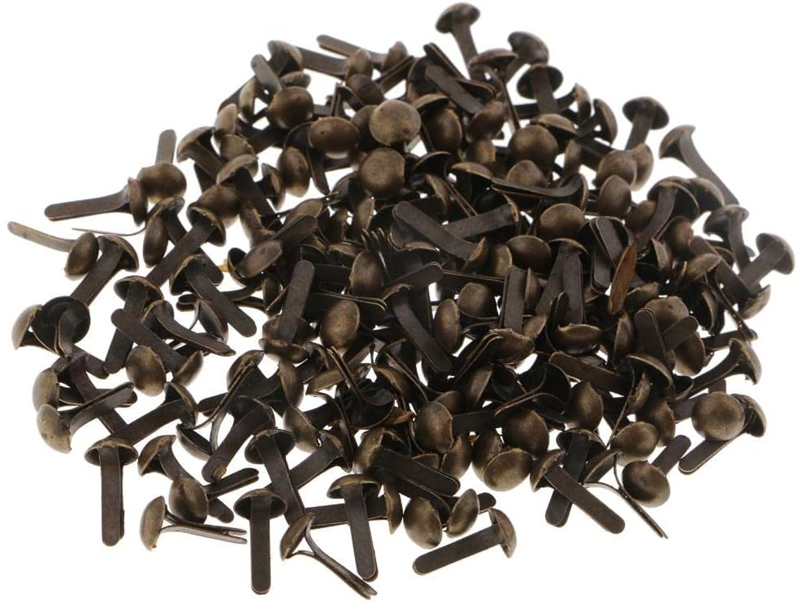 200 Mini Tachinhas, Alfinetes Metálicos Redondos Artesanato Em Papel, Cartões Feitos À Mão, Scrapbooking