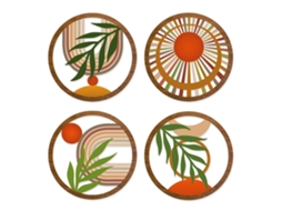Grampo de Madeira com Folhas Coloridas para Decoração Boêmia e Quarto Moderno LAXISCREED