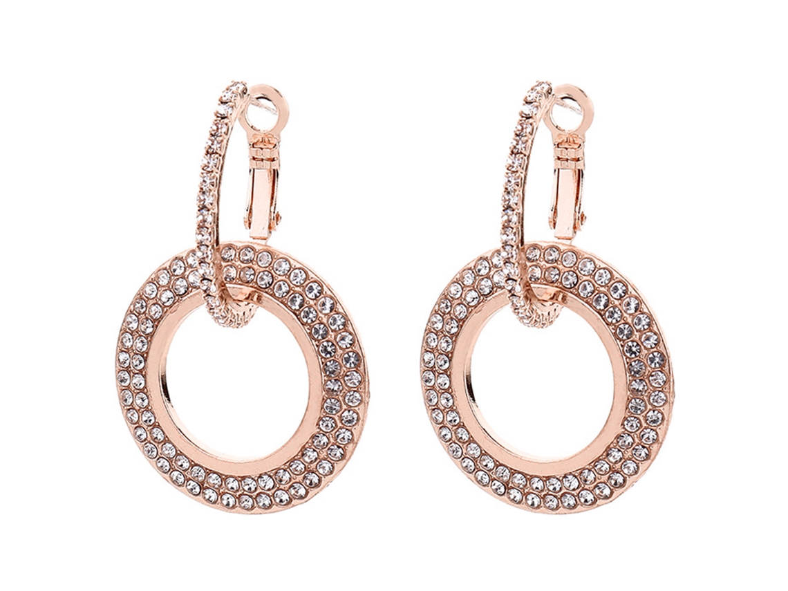 Brincos De Zircão Design Circular Moda Decoração