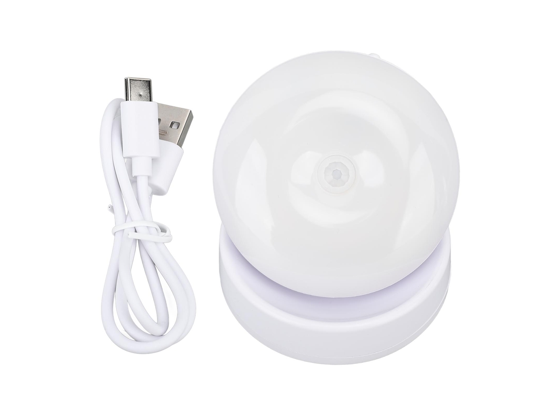 Luz Noturna Led Com Sensor De Movimento Recarregável