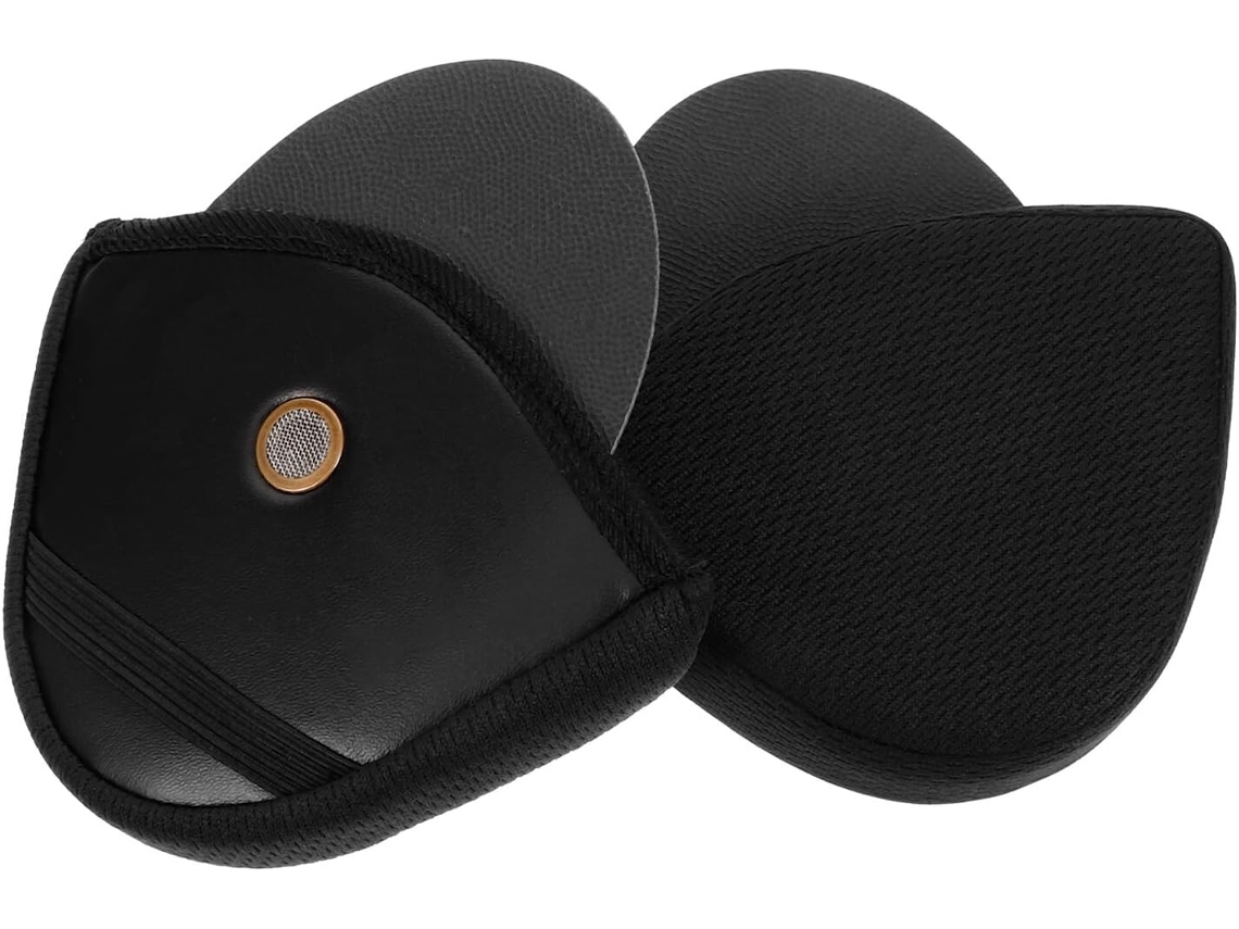 Protetores Auriculares Pretos De Algodão Para Capacete De Motocicleta, Almofadas De Proteção Auditiva.