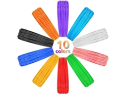 Filamento Pla Para Impressão 3d Em 10 Cores, 5m Cada, 1,75mm, Ideal Para Crianças E Adultos, Acessório Compatível Com Caneta 3d