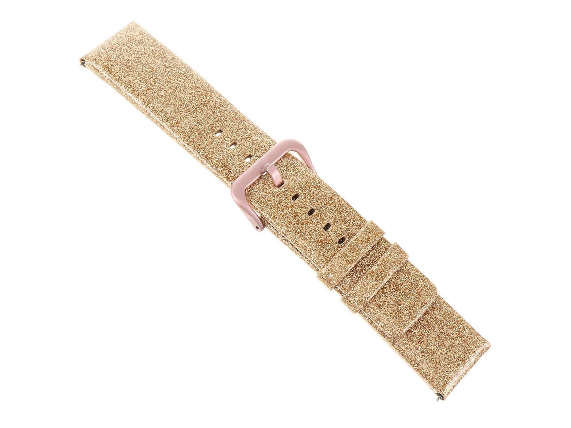 Pulseira De Relógio Da Moda, Pulseira De Reposição Ajustável Em Couro Dourado, 1 Pacote Olysi Shop