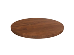 Vidaxl Tampo Mesa Redondo Ø30x1,5 Cm Carvalho Tratado Castanho-escuro