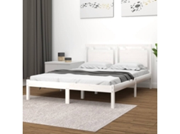 Vidaxl Estrutura De Cama 200x200 Cm Madeira Maciça Branco