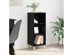 Vidaxl Buffet Carvalho Preto 34,5 X 32,5 X 90 Cm Derivados De Madeira