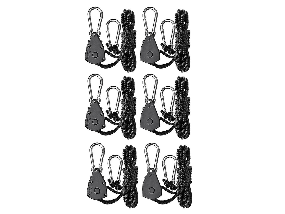 Conjunto De 6 Suportes De Corda Ajustáveis e Resistentes De 1/8 De Polegada Para Luzes De Cultivo, Ideais Para Jardinagem. Aquaforge