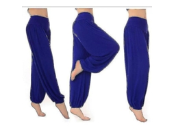 2026 pantalones Yoga Harem para Mujer Baggy Aladdin Bloomers Ligeros de Algodón XL Azul Oscuro