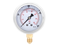 Manômetro De Pressão Radial Cheio De Óleo 1/4bsp Para Máquinas