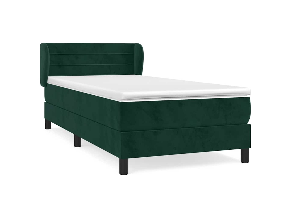 Box Spring Bed, Box Spring Beds Vidaxl Verde Veludo (90 X 200 Cm)