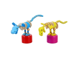 2 Peças De Brinquedo De Dinossauro De Madeira Allinless