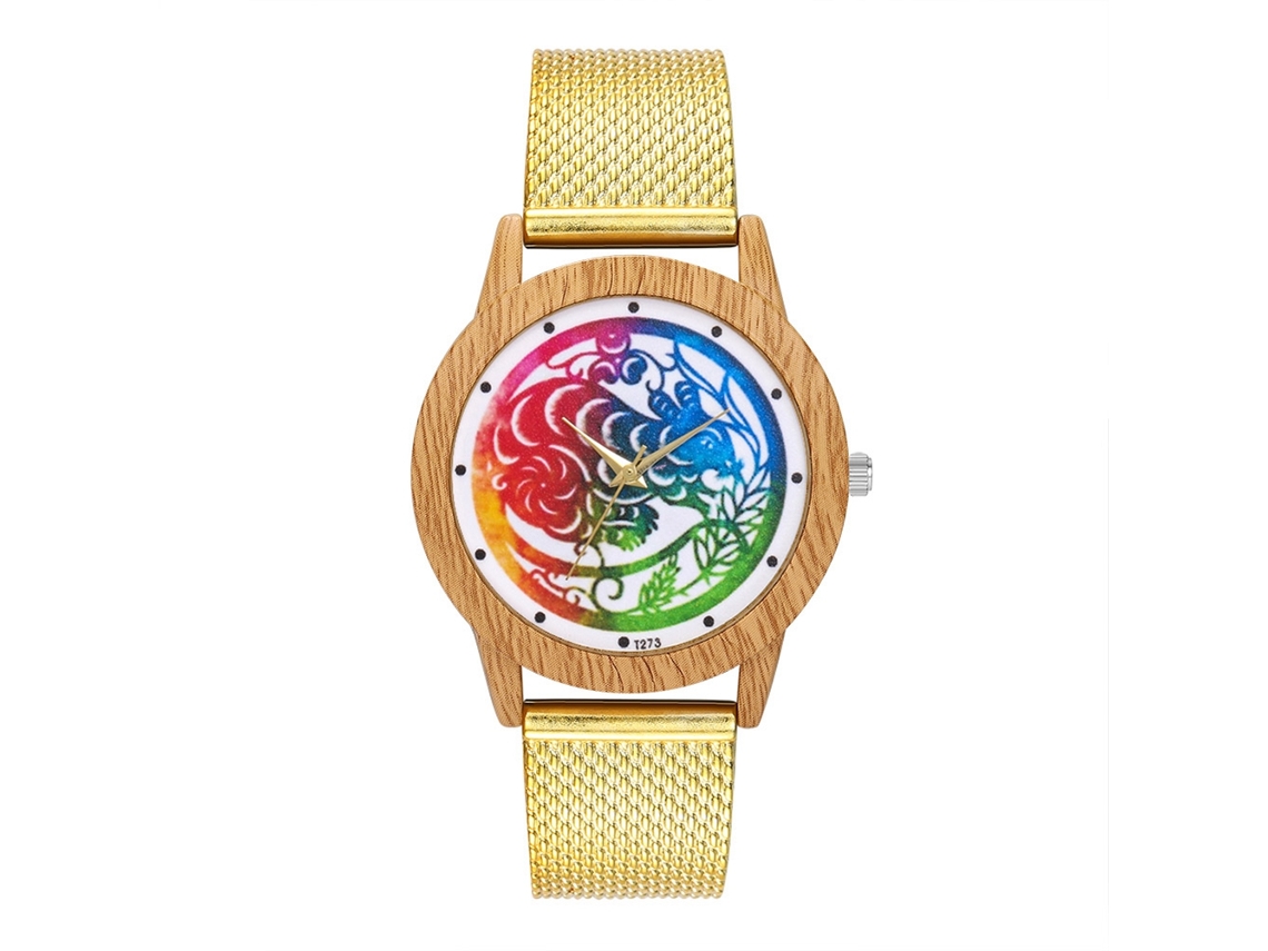 Relógios De Moda Unisex Para Homem E Mulher Relógio De Pulseira De Quartzo (ouro)