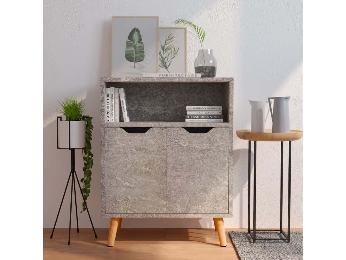 Aparador 60x30x72 cm Derivados de Madera Cemento Gris