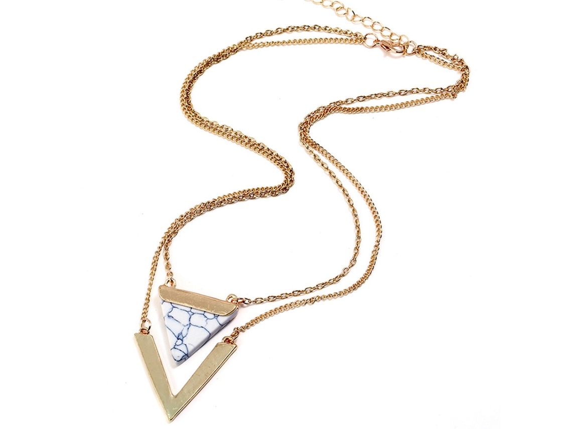 Colar De Mulher Elegante Placado
